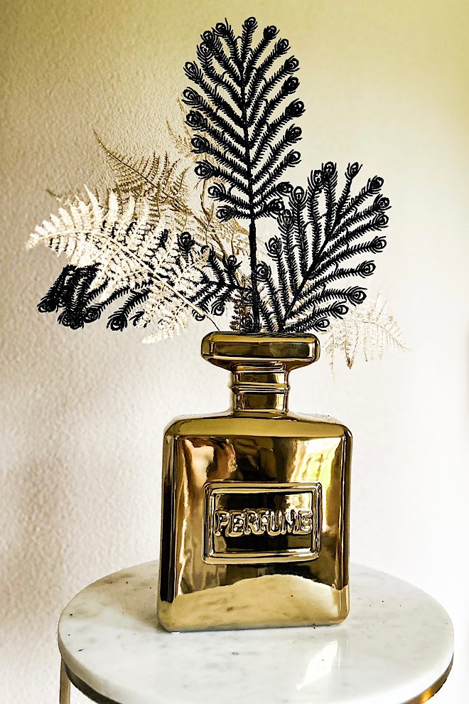 Luxe Parfum Fles Vaas Goud La Florista